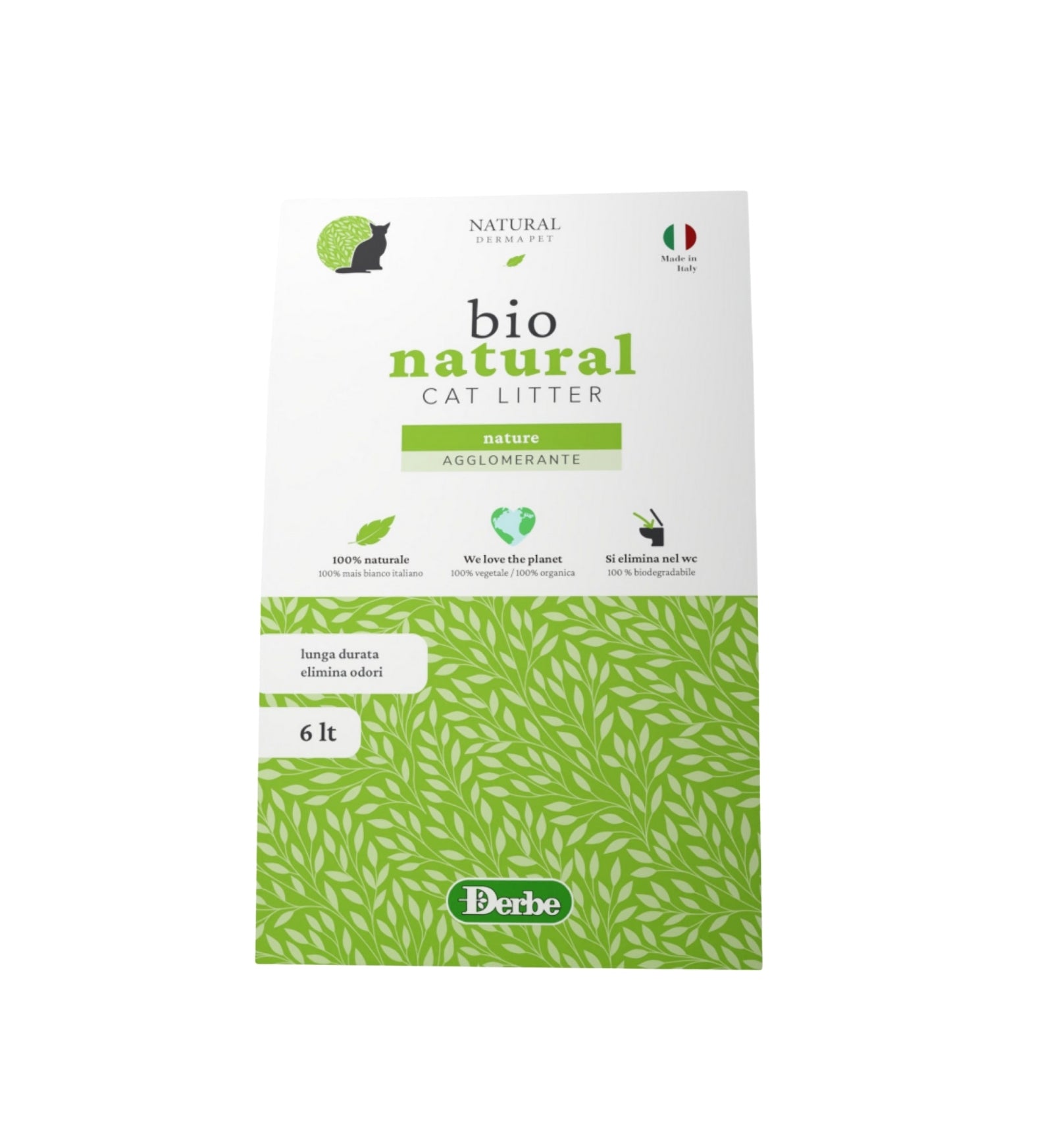 DERBE GATTO LETTIERA NATURAL DERMA PET DA 6 LITRI 2,85 KG