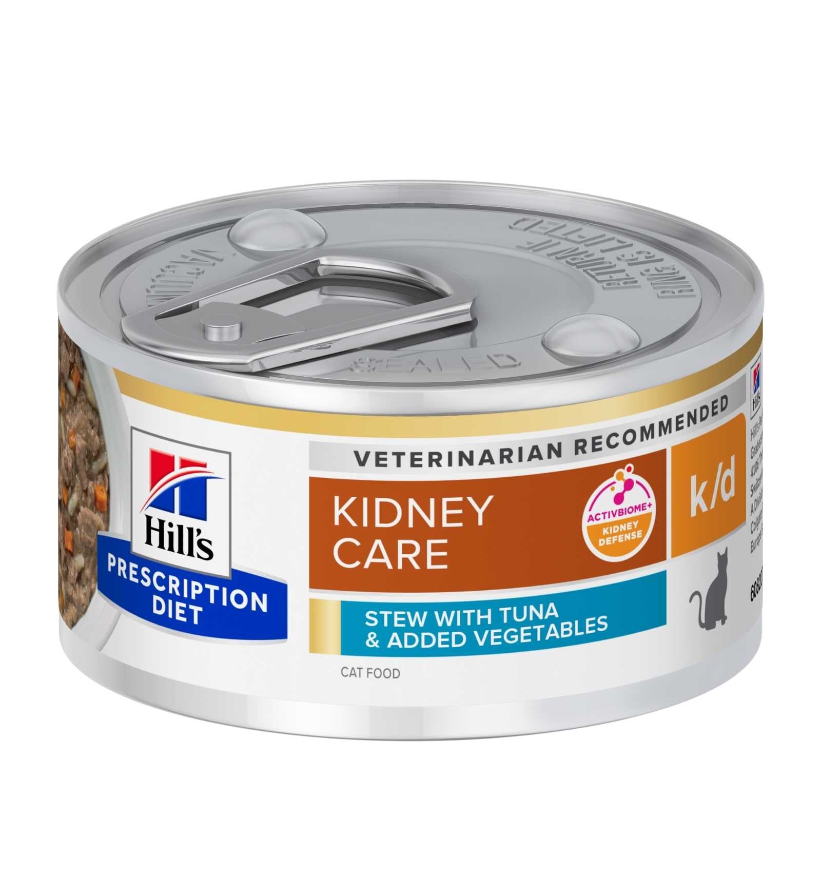HILL'S PRESCRIPTION DIET GATTO K/D CON SPEZZATINO DI TONNO E VERDURE DA 82 GR IN LATTINA
