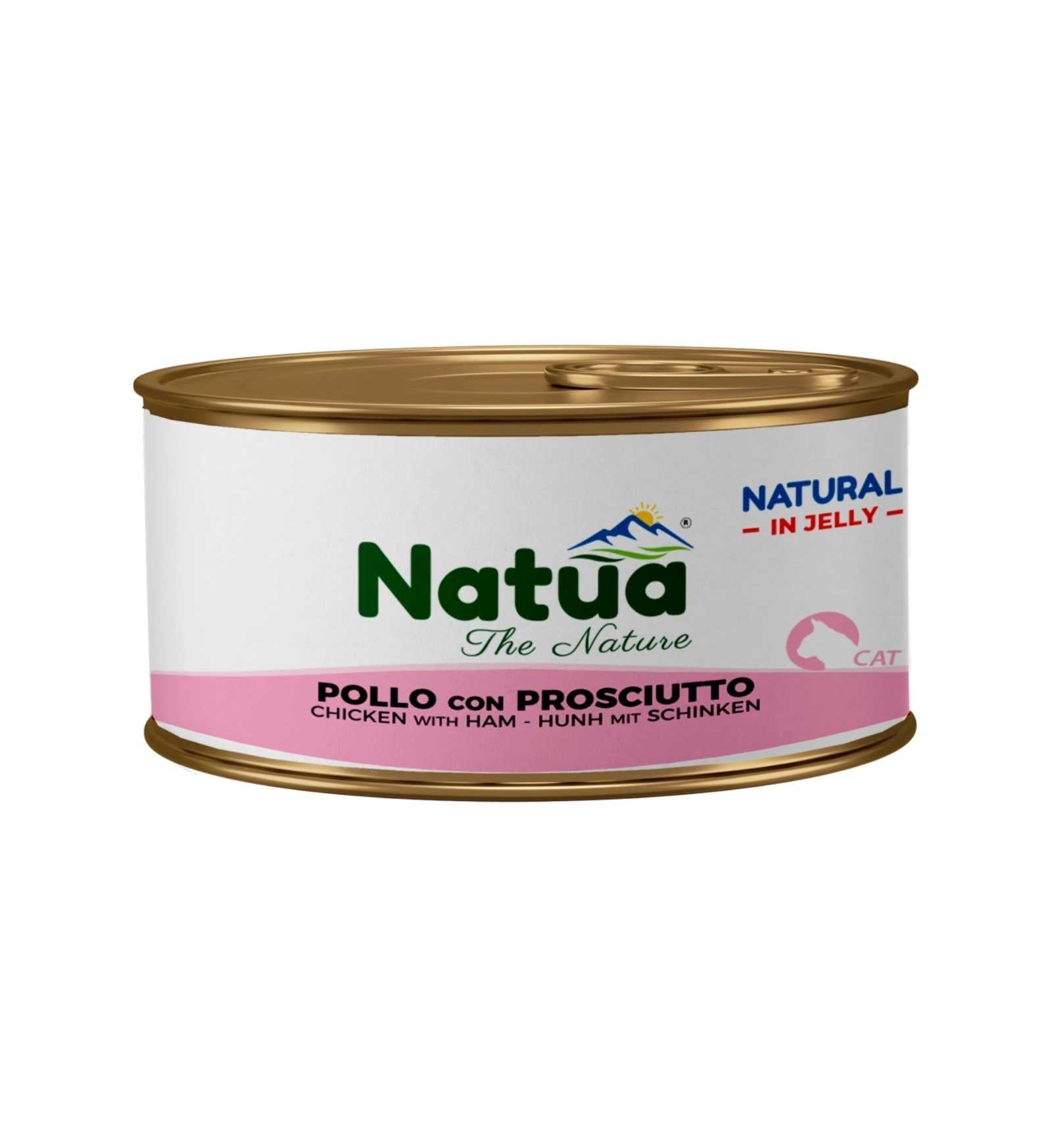NATUA NATURAL GATTO JELLY POLLO CON PROSCIUTTO IN LATTINA