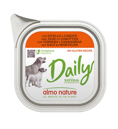 ALMO NATURE CANE DAILYMENU CON VITELLO E CAROTE IN VASCHETTA