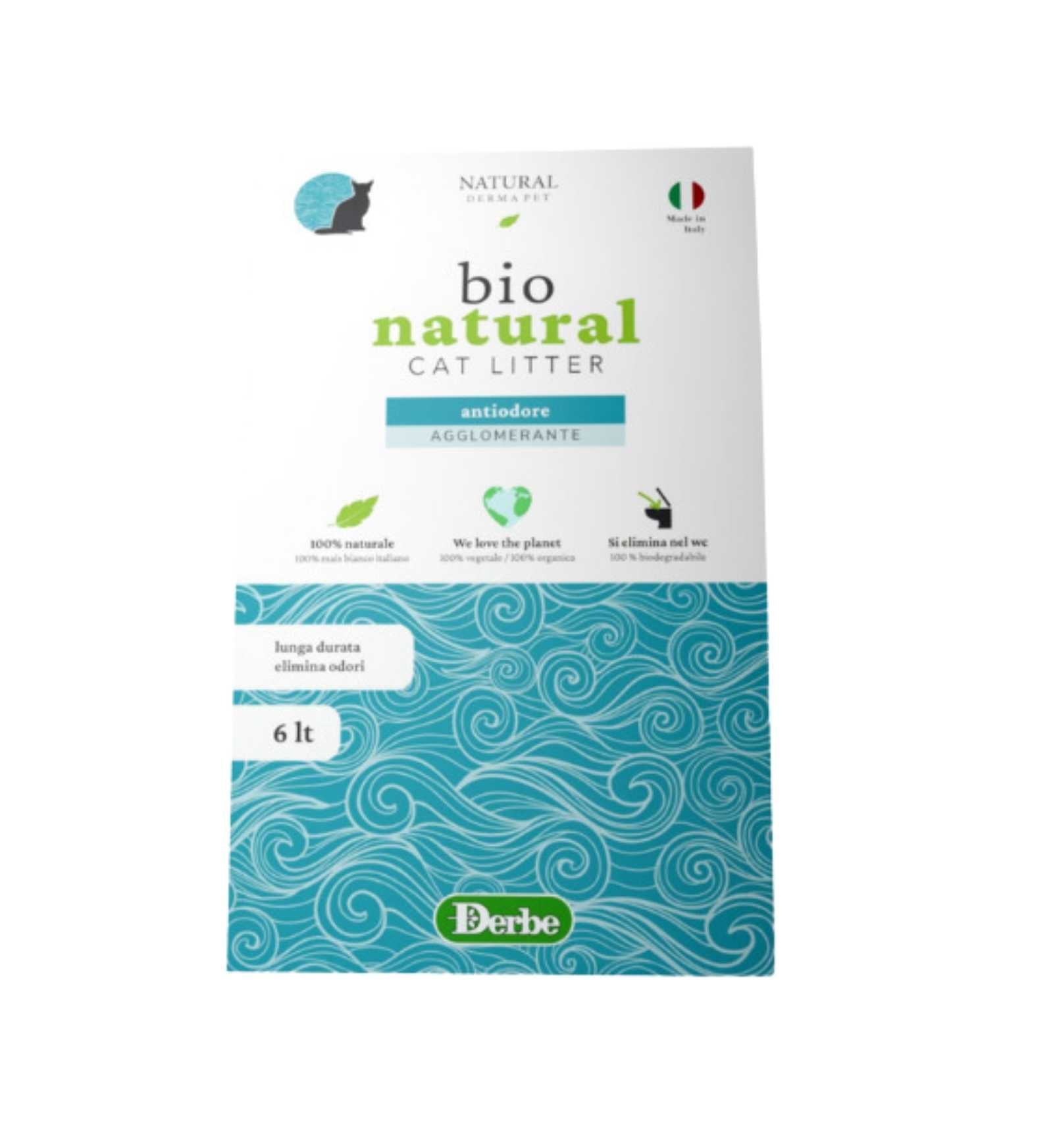 DERBE GATTO LETTIERA NATURAL DERMA PET DA 6 LITRI 2,85 KG