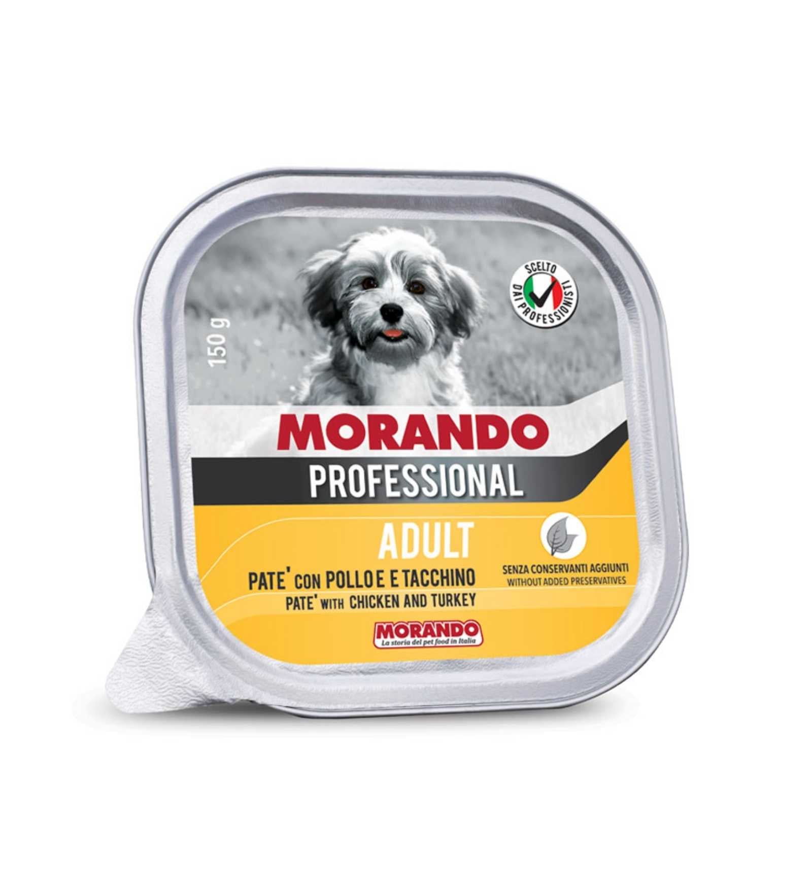 MORANDO MIGLIOR CANE PROFESSIONAL ADULT PATE' CON POLLO E TACCHINO DA 150 GR