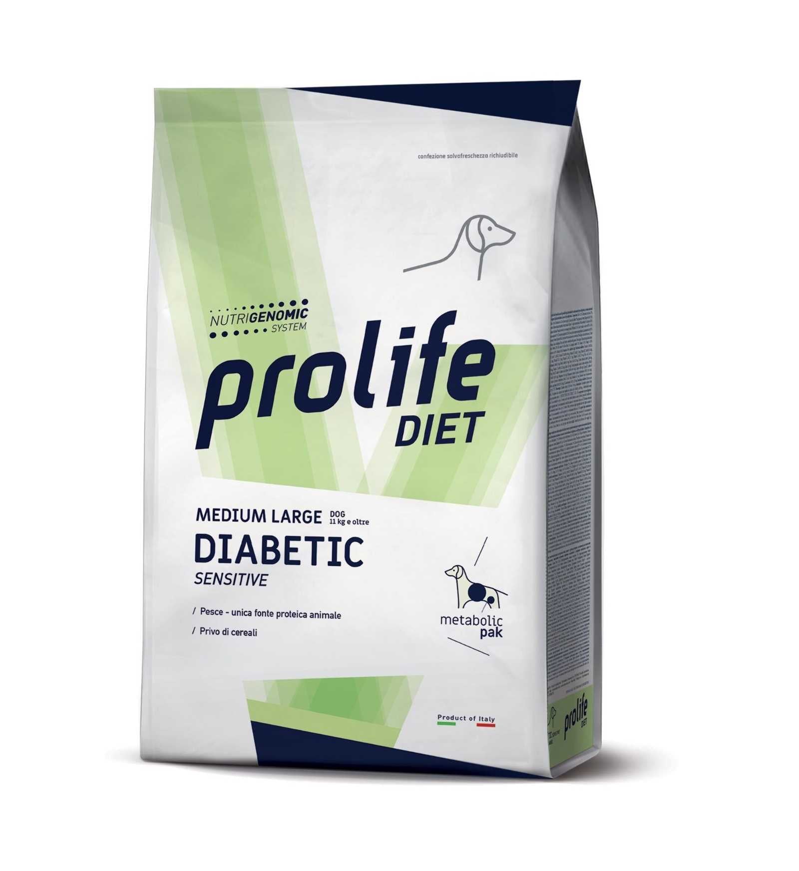 PROLIFE VETERINARY FORMULA CANE DIABETIC MEDIUM LARGE DA 8 KG