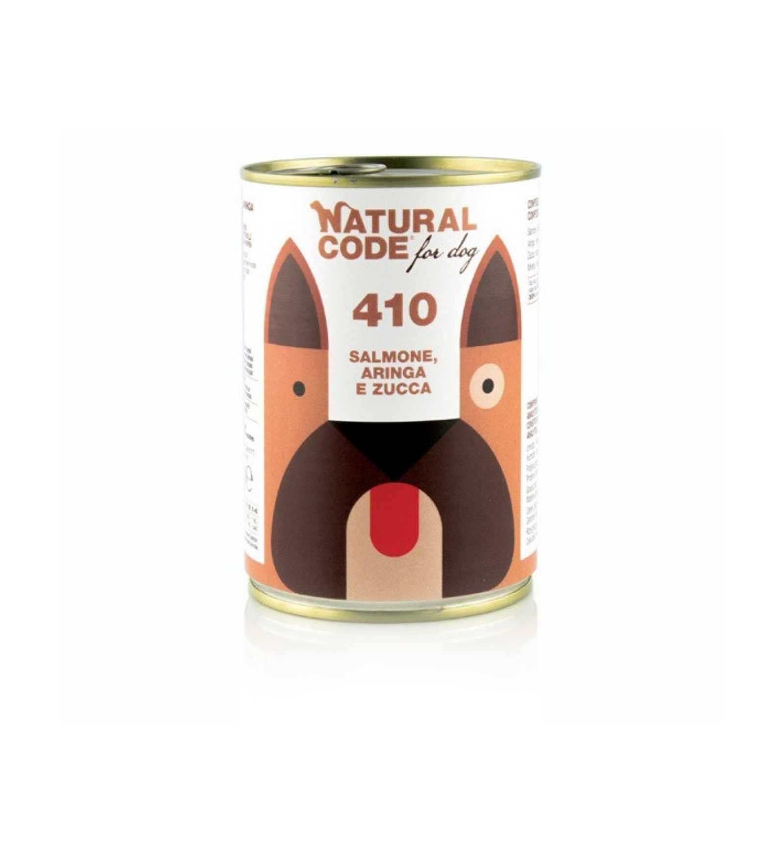 NATURAL CODE CANE AL SALMONE ARINGA E ZUCCA DA 400 GR IN LATTINA