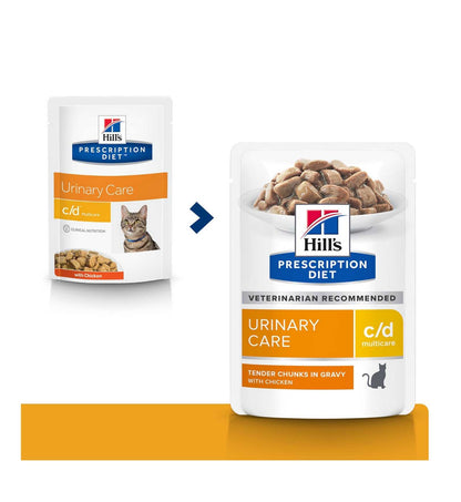 HILL'S PRESCRIPTION DIET GATTO C/D URINARY AL POLLO DA 85 GR IN BUSTA
