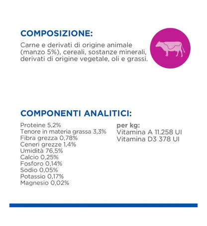 HILL'S SCIENCE PLAN CANE MATURE ADULT 7+ AL MANZO DA 370 GR IN LATTINA