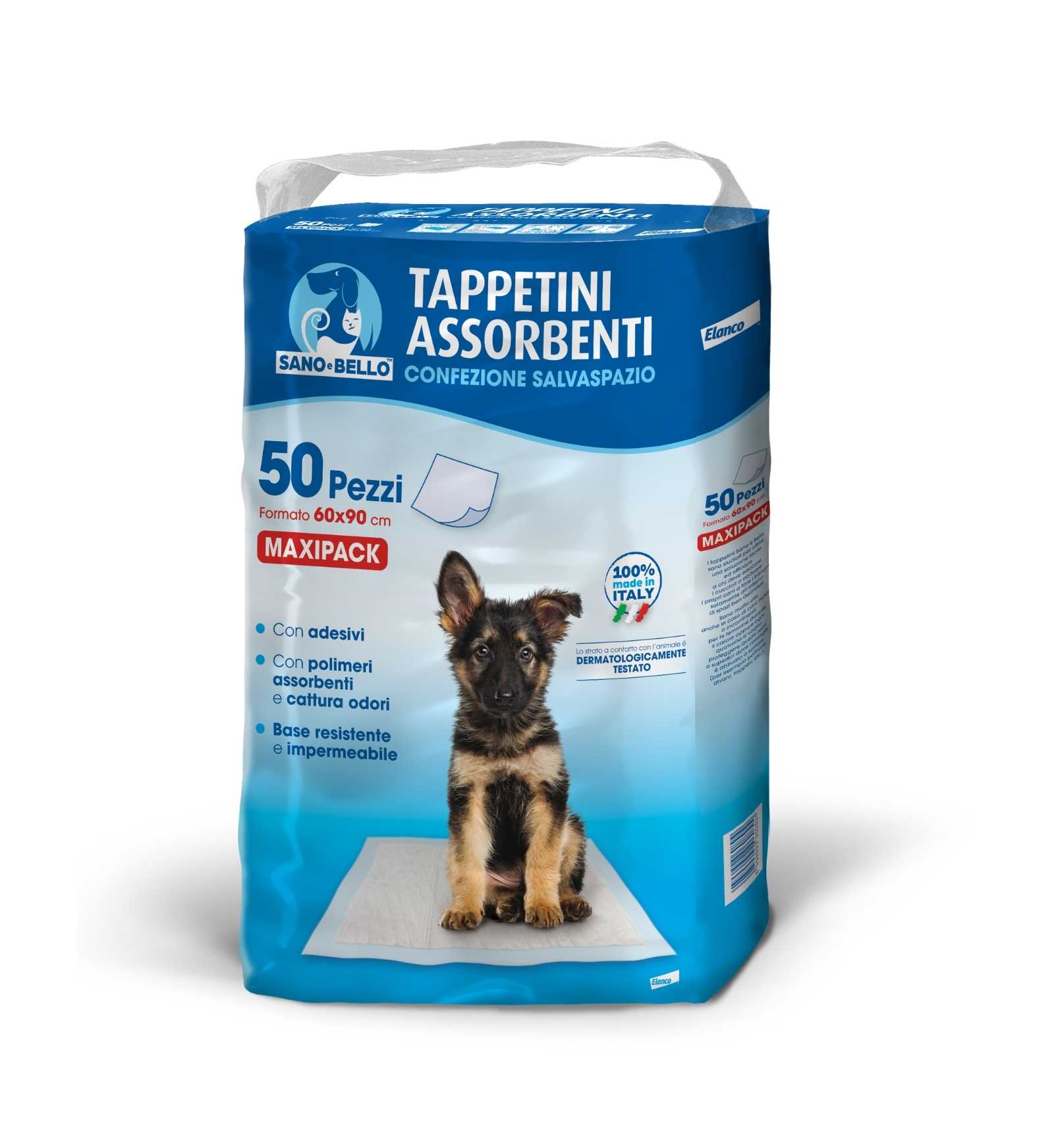 ELANCO CANE MAXIPACK TAPPETINI ASSORBENTI SANO E BELLO 60 x 90 CM