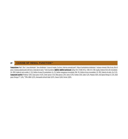 PURINA CANE  VETERINARY DIET NF RENAL FUNCTION