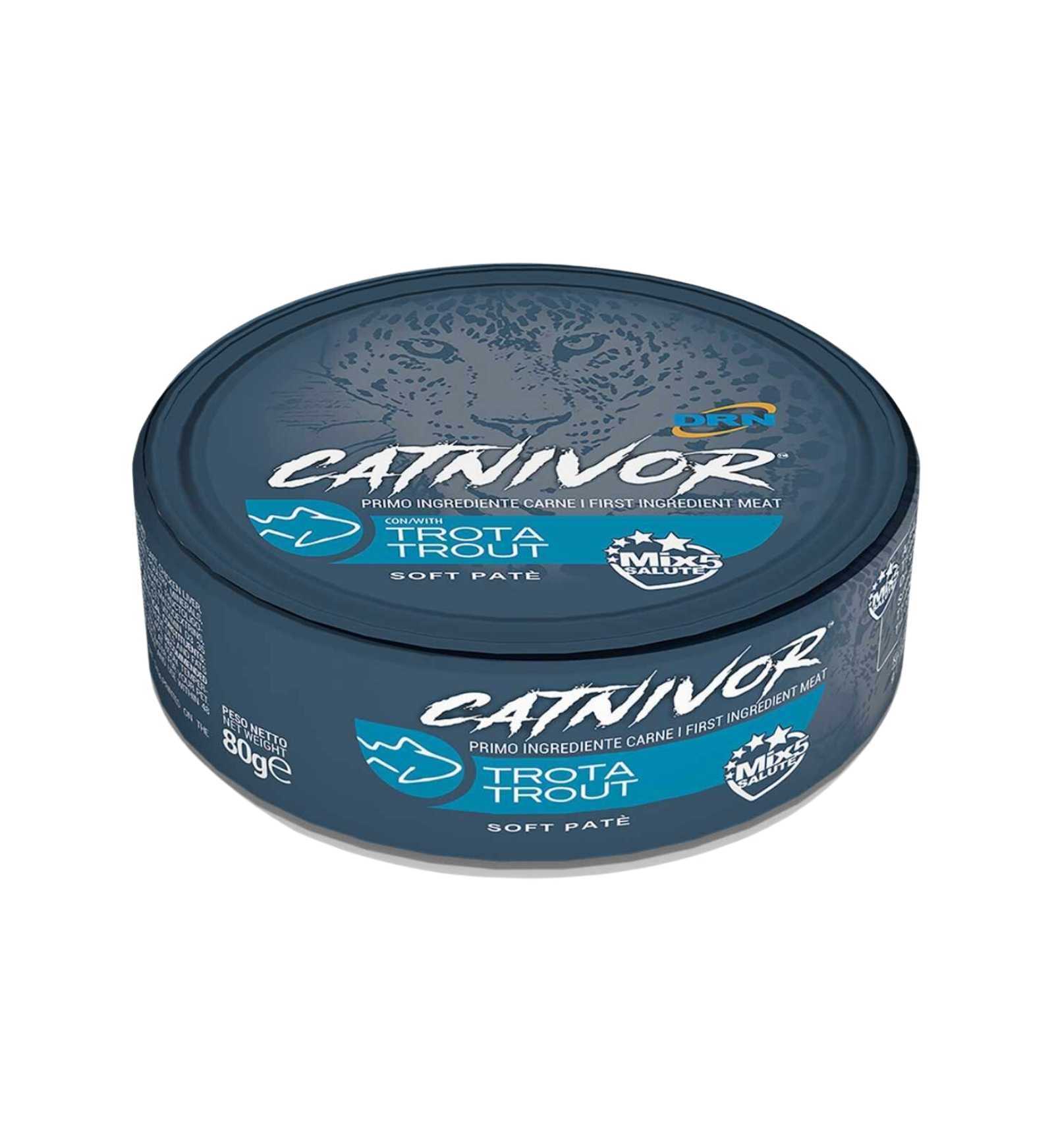 DRN GATTO CATNIVOR MORBIDO PATE' CON TROTA DA 80 GR