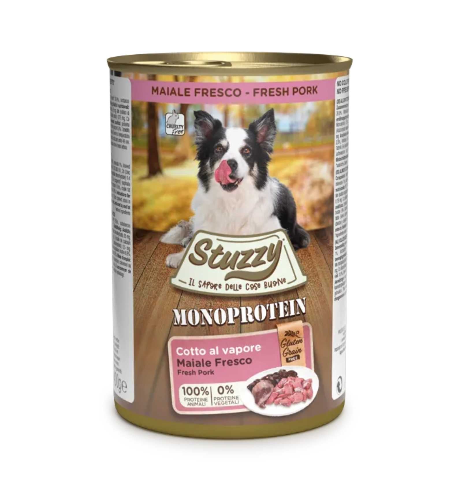 STUZZY CANE MONOPROTEIN GRAIN & GLUTEN FREE ADULT MAIALE FRESCO