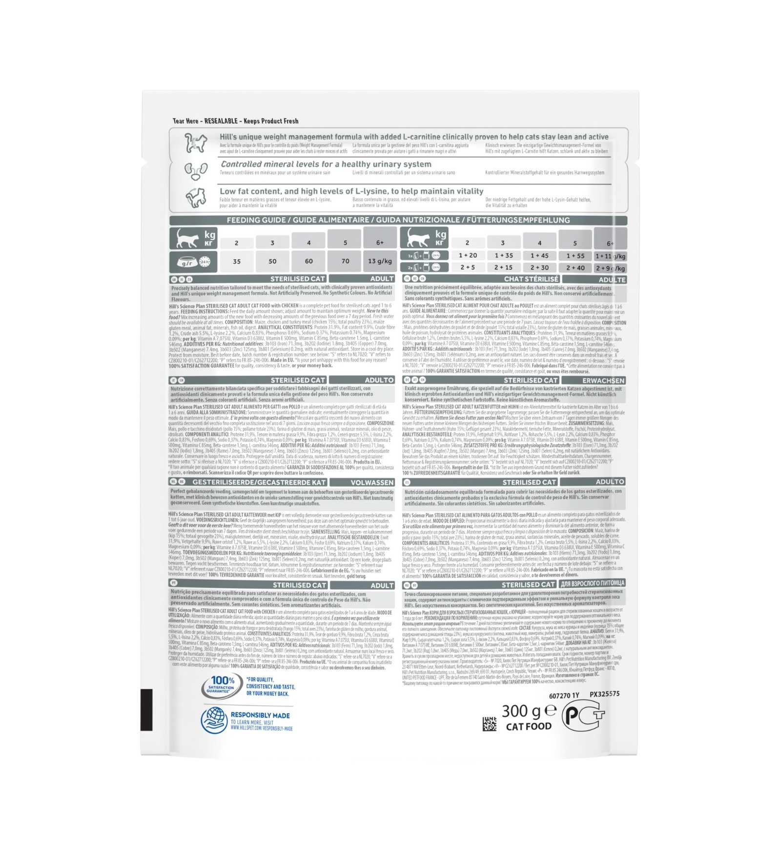 HILL'S SCIENCE PLAN GATTO ADULT STERILIZZATO AL POLLO
