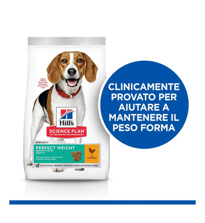 HILL'S SCIENCE PLAN CANE ADULT MEDIUM PERFECT WEIGHT AL POLLO