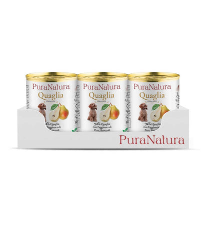DALLA GRANA PURA NATURA CANE ADULT QUAGLIA E PERE DA 400 GR IN LATTINA