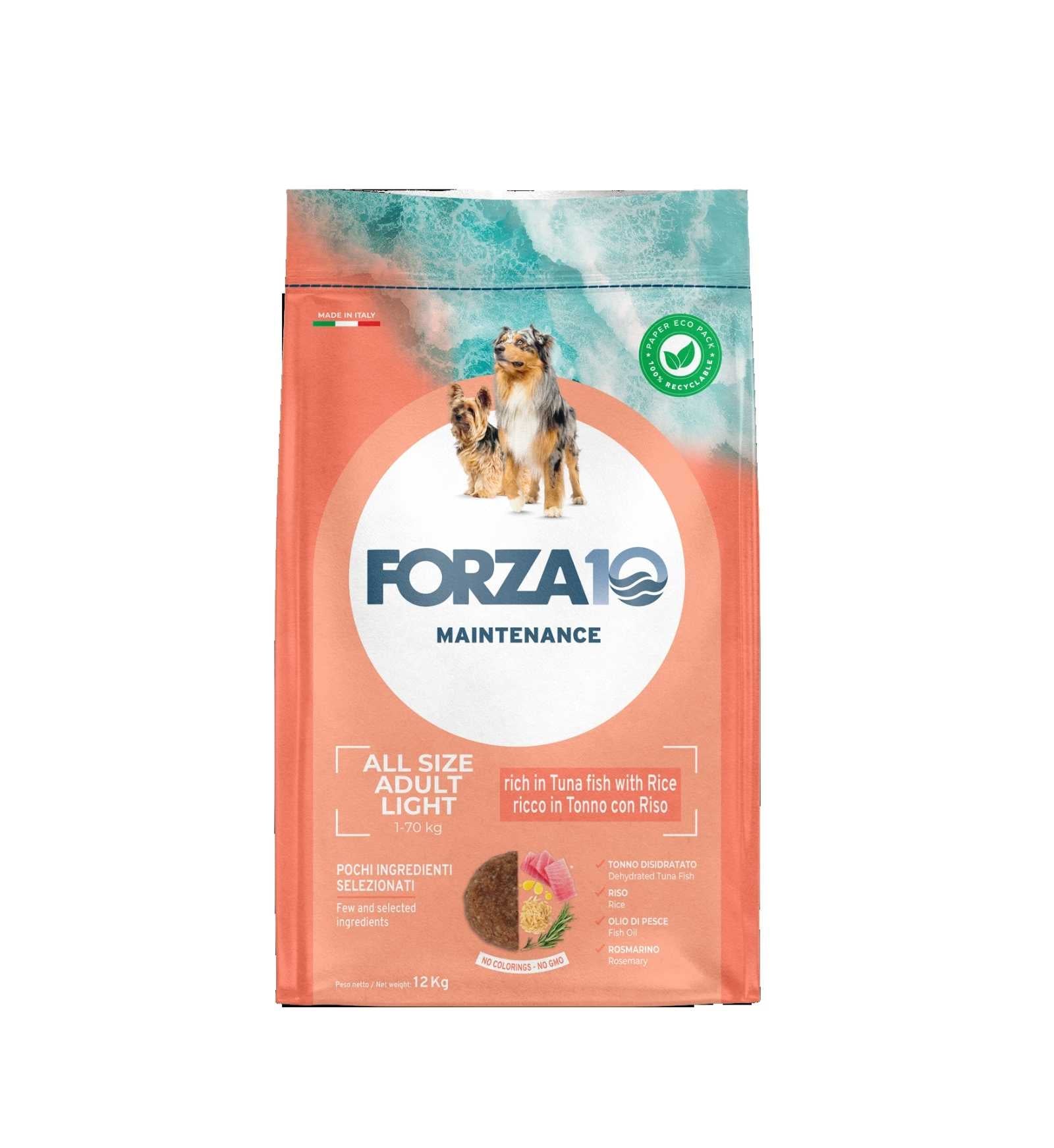 FORZA10 CANE ADULT ALL BREEDS MAINTENANCE LIGHT AL TONNO E RISO DA 12 KG