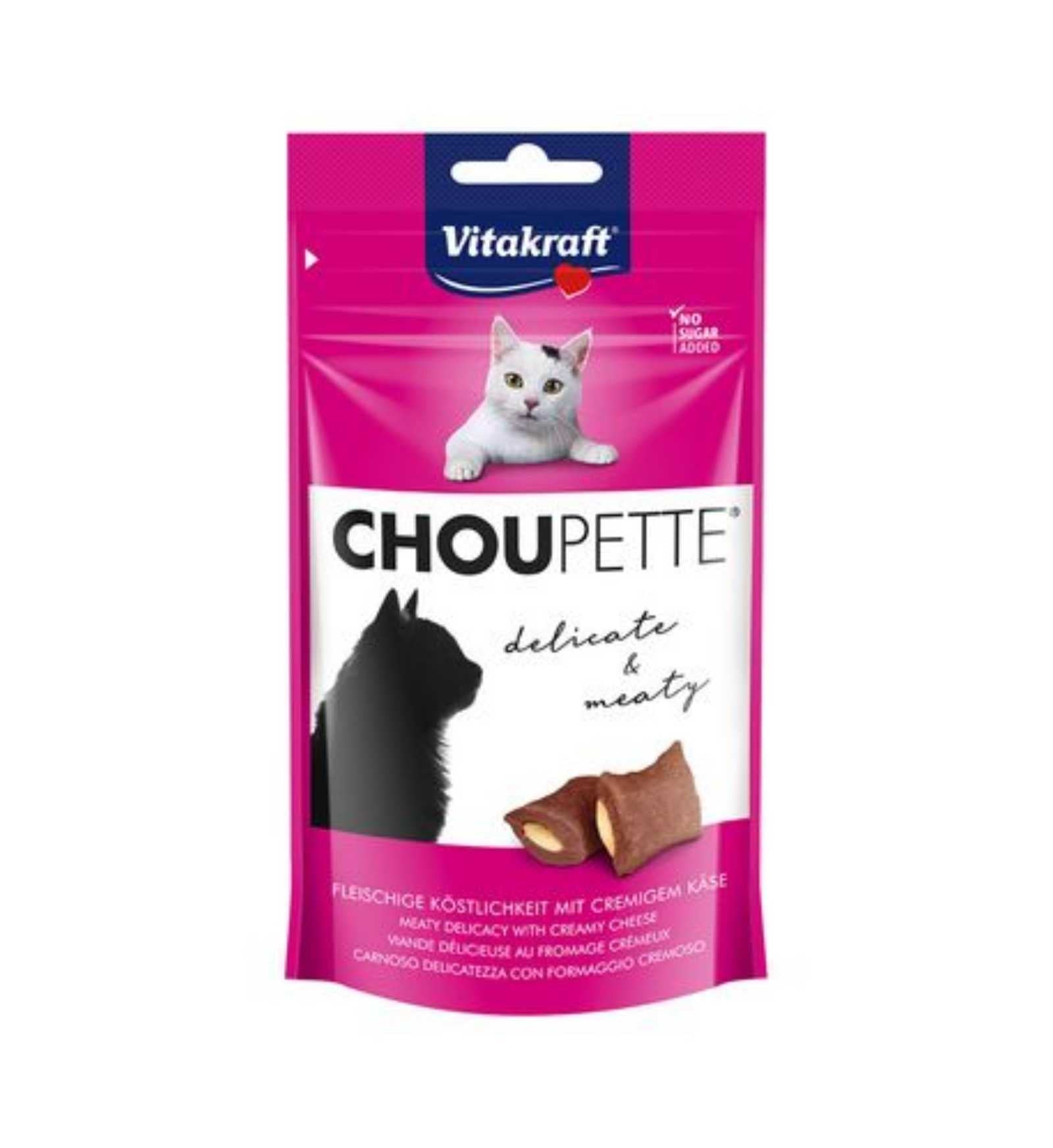 VITAKRAFT GATTO CHOUPETTE SNACK ALLA CARNE CON FORMAGGIO DA 40 GR