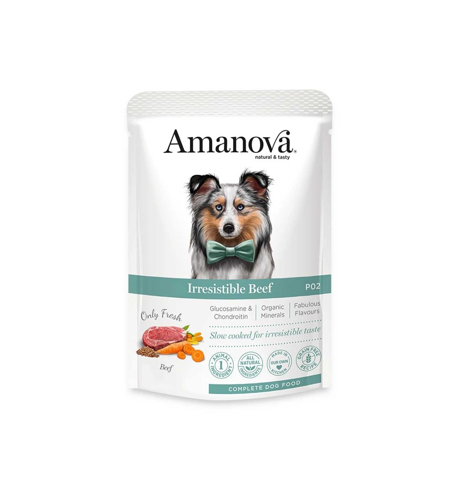 AMANOVA CANE ADULT IRRESISTIBLE MANZO P02 DA 100 G IN BUSTA