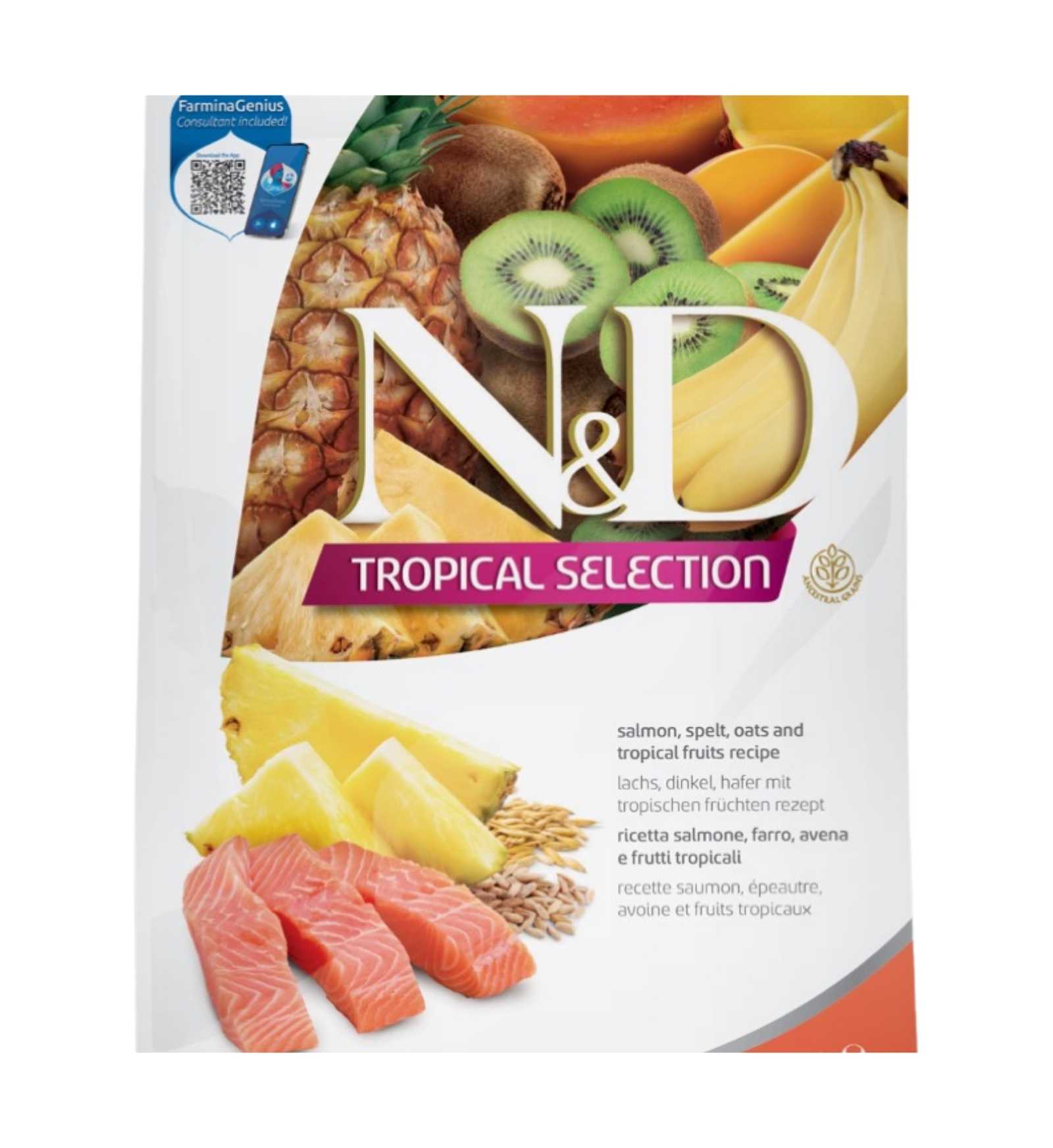 FARMINA N&D TROPICAL SELECTION CANE ADULT MINI SALMONE  DA 1,5 KG