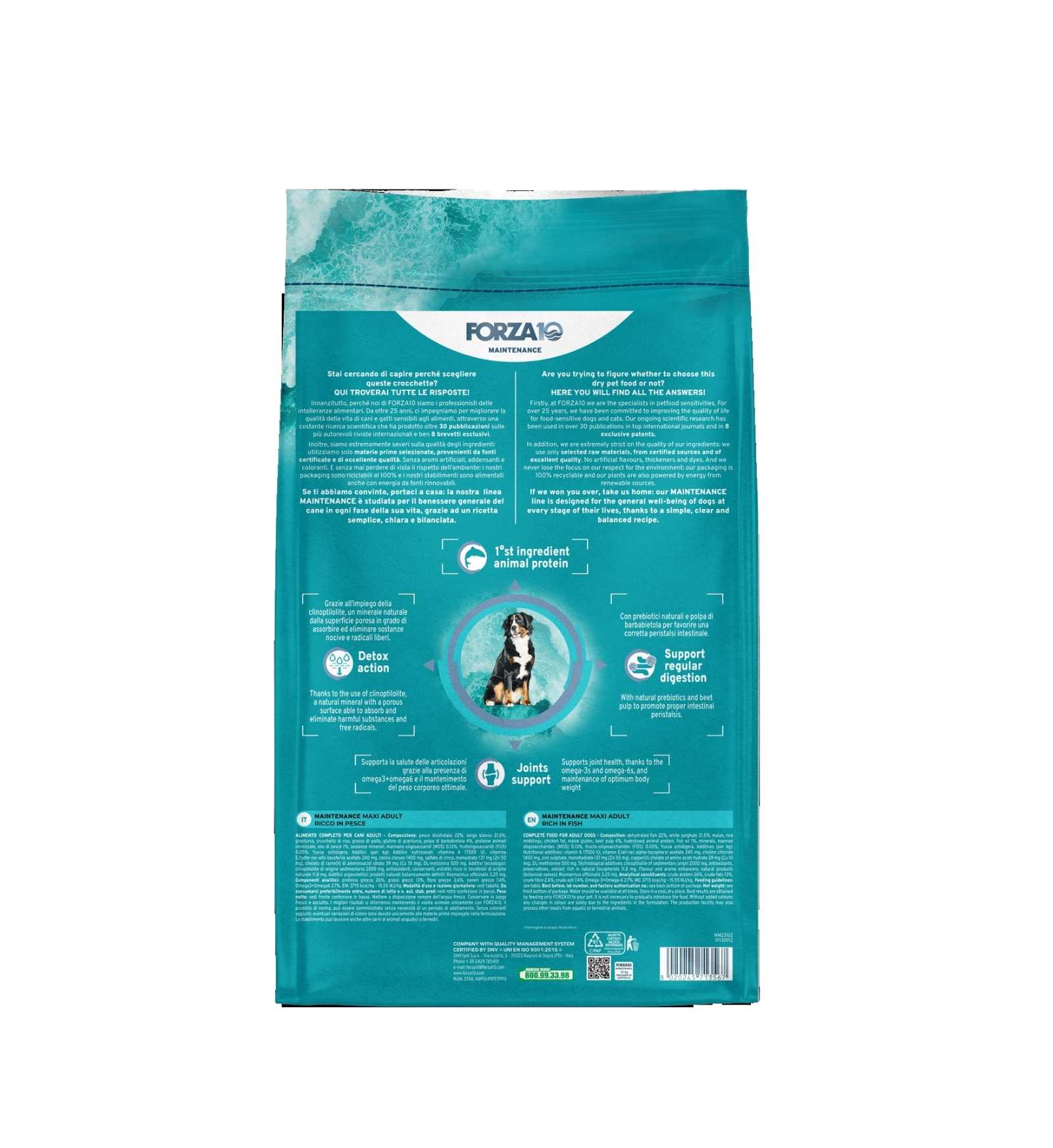 FORZA10 CANE ADULT MAXI MAINTENANCE PESCE DA 12 KG
