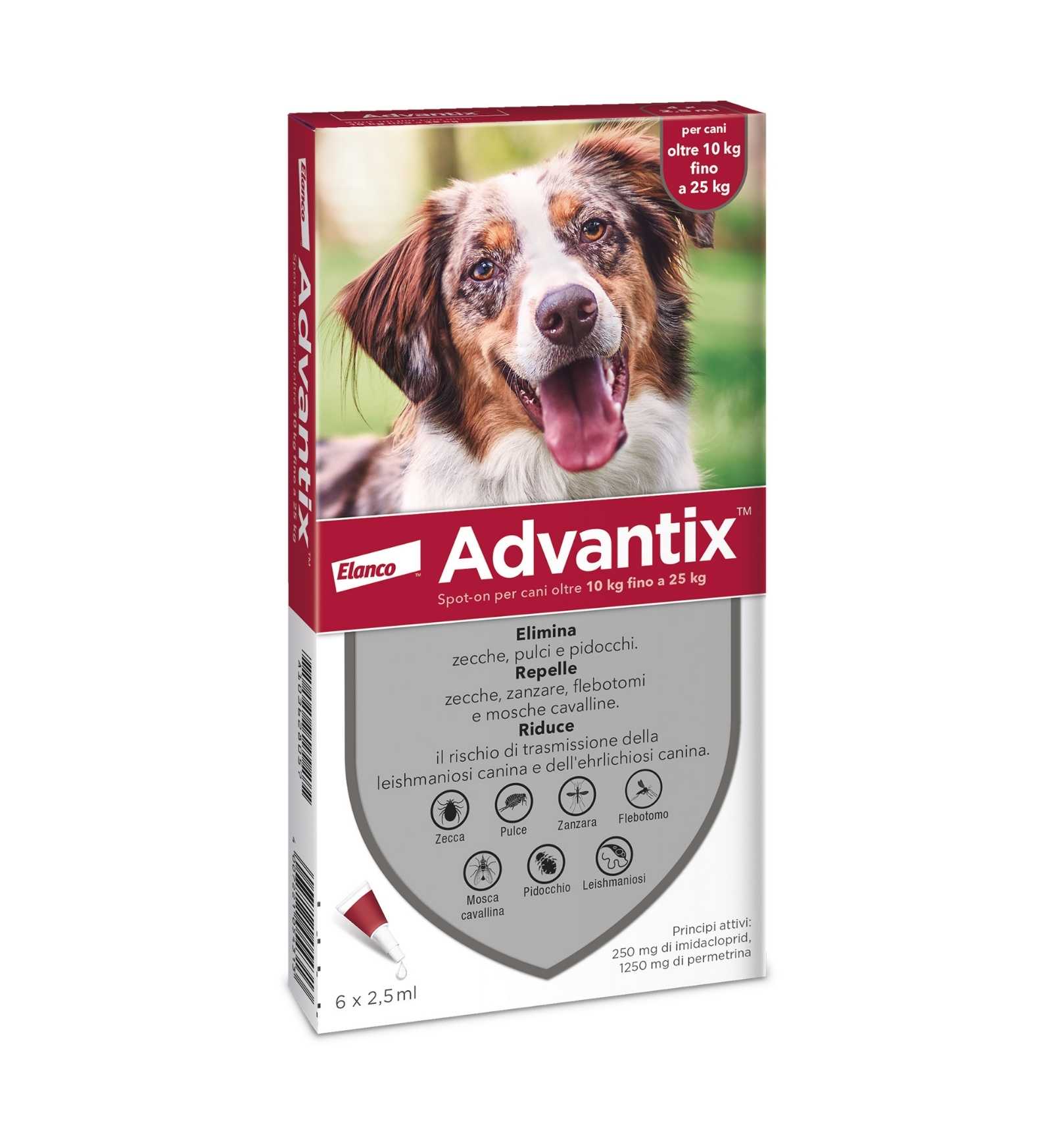 ELANCO ANTIPARASSITARIO ADVANTIX SPOT-ON CANI DA 10 A 25 KG