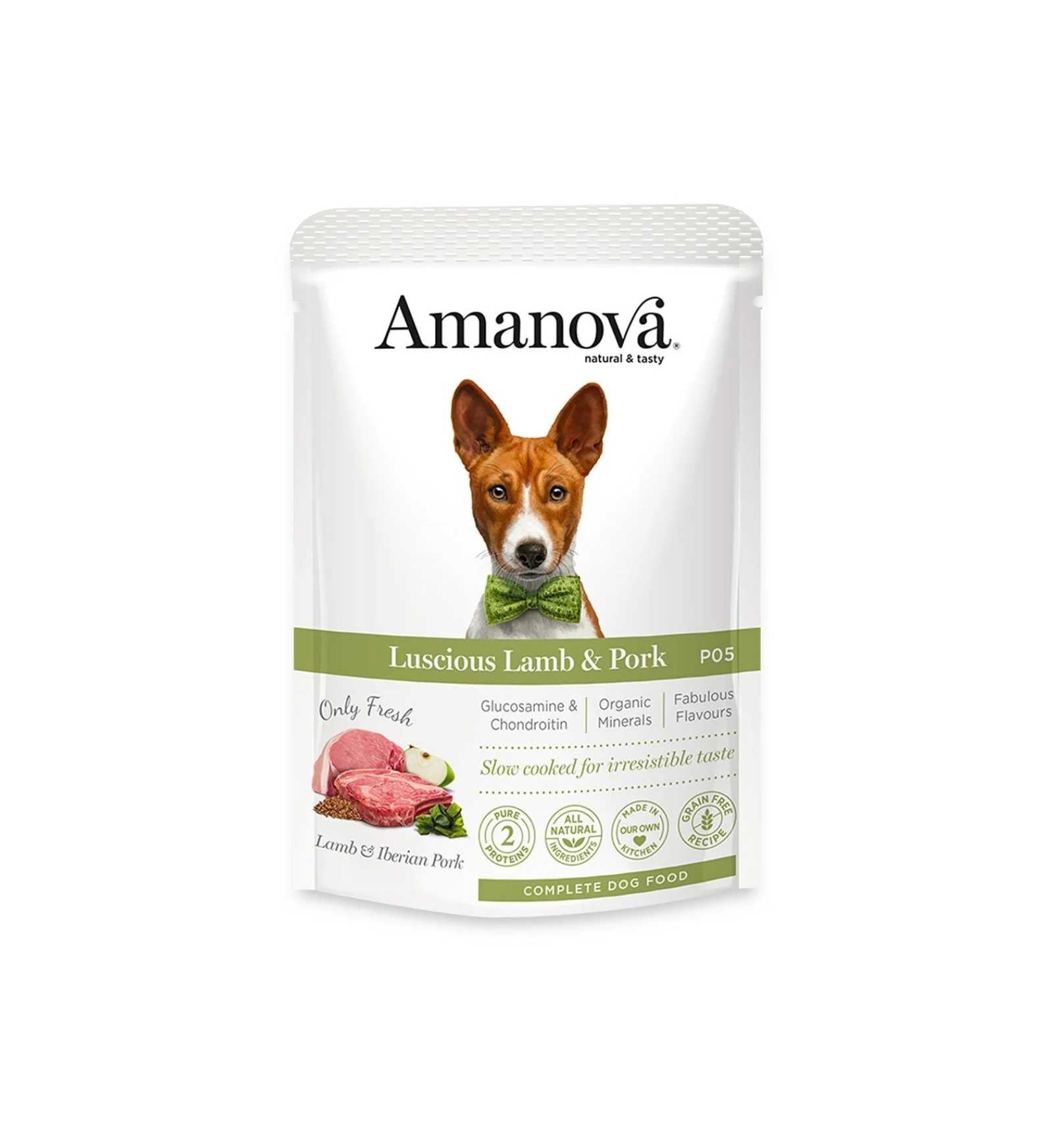 AMANOVA CANE ADULT LUSCIOUS AGNELLO E MAIALE P05 DA 100 G IN BUSTA