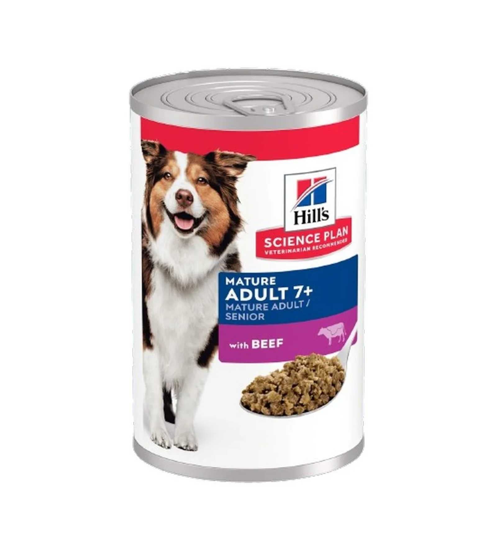 HILL'S SCIENCE PLAN CANE MATURE ADULT 7+ AL MANZO DA 370 GR IN LATTINA