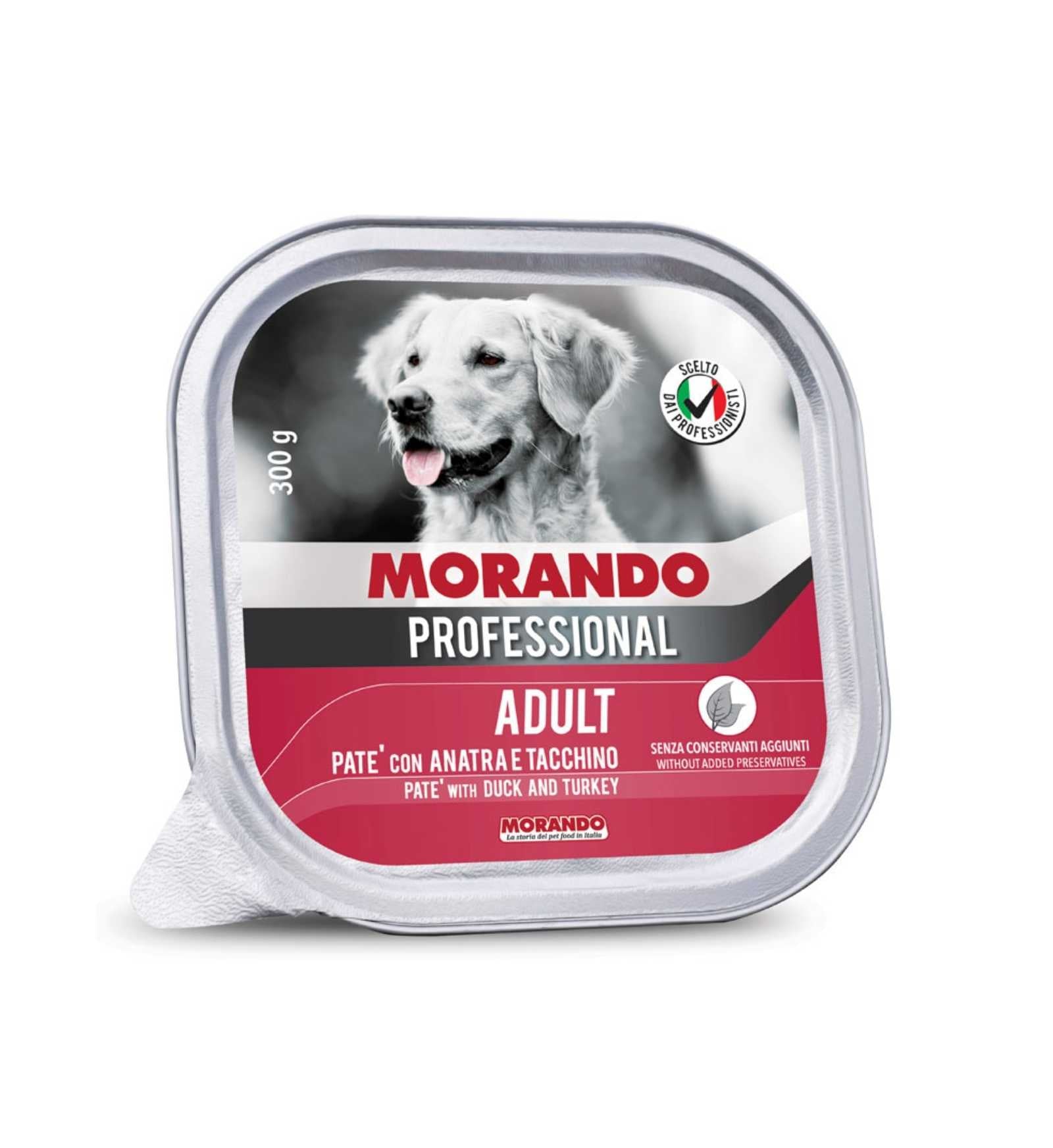 MORANDO MIGLIOR CANE PROFESSIONAL ANATRA E TACCHINO DA 300 GR IN VASCHETTA