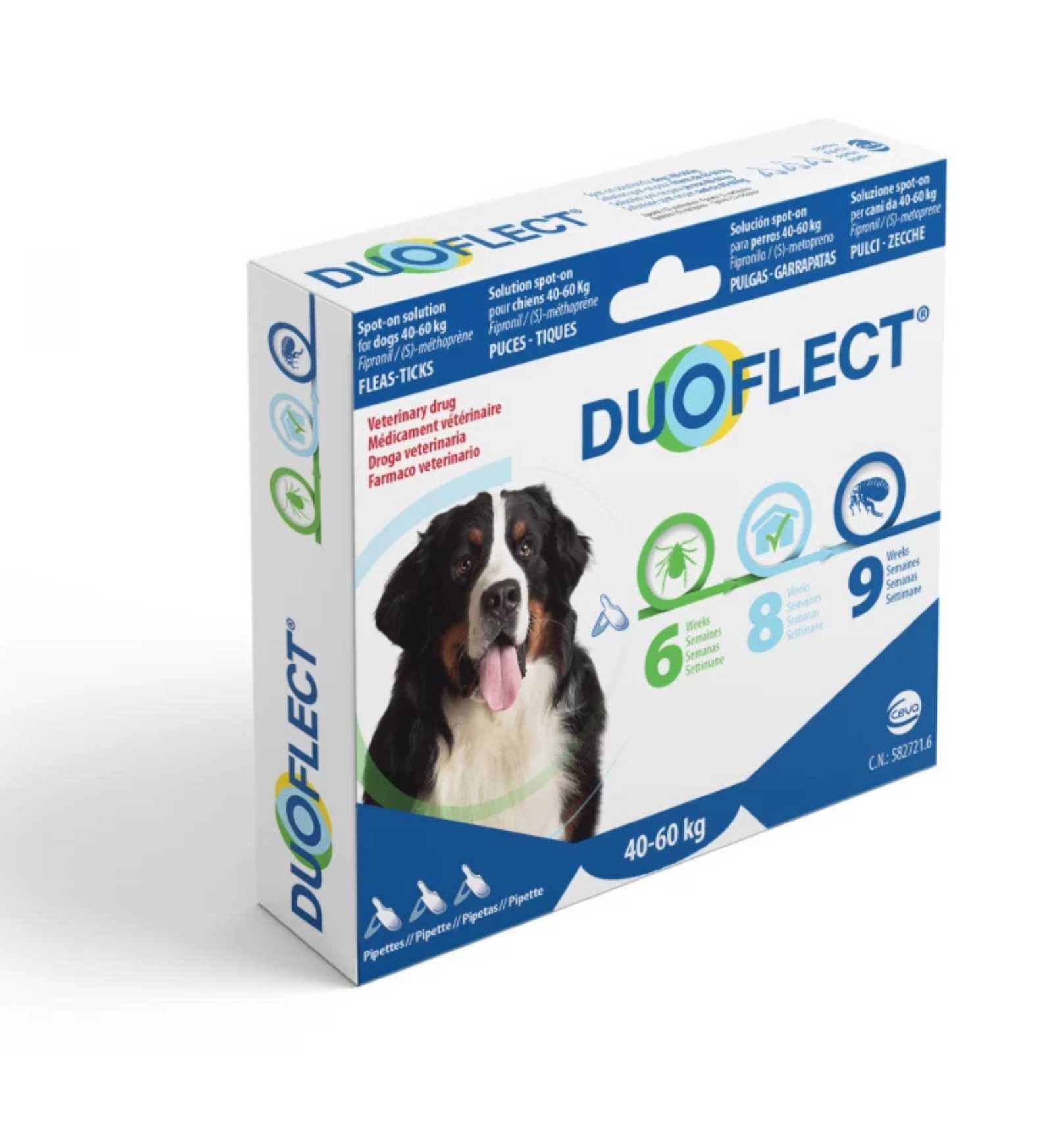 CEVA DUOFLECT ANTIPARASSITARIO CANE DA 40 A 60 KG SPOT ON DA 3 PIPETTE