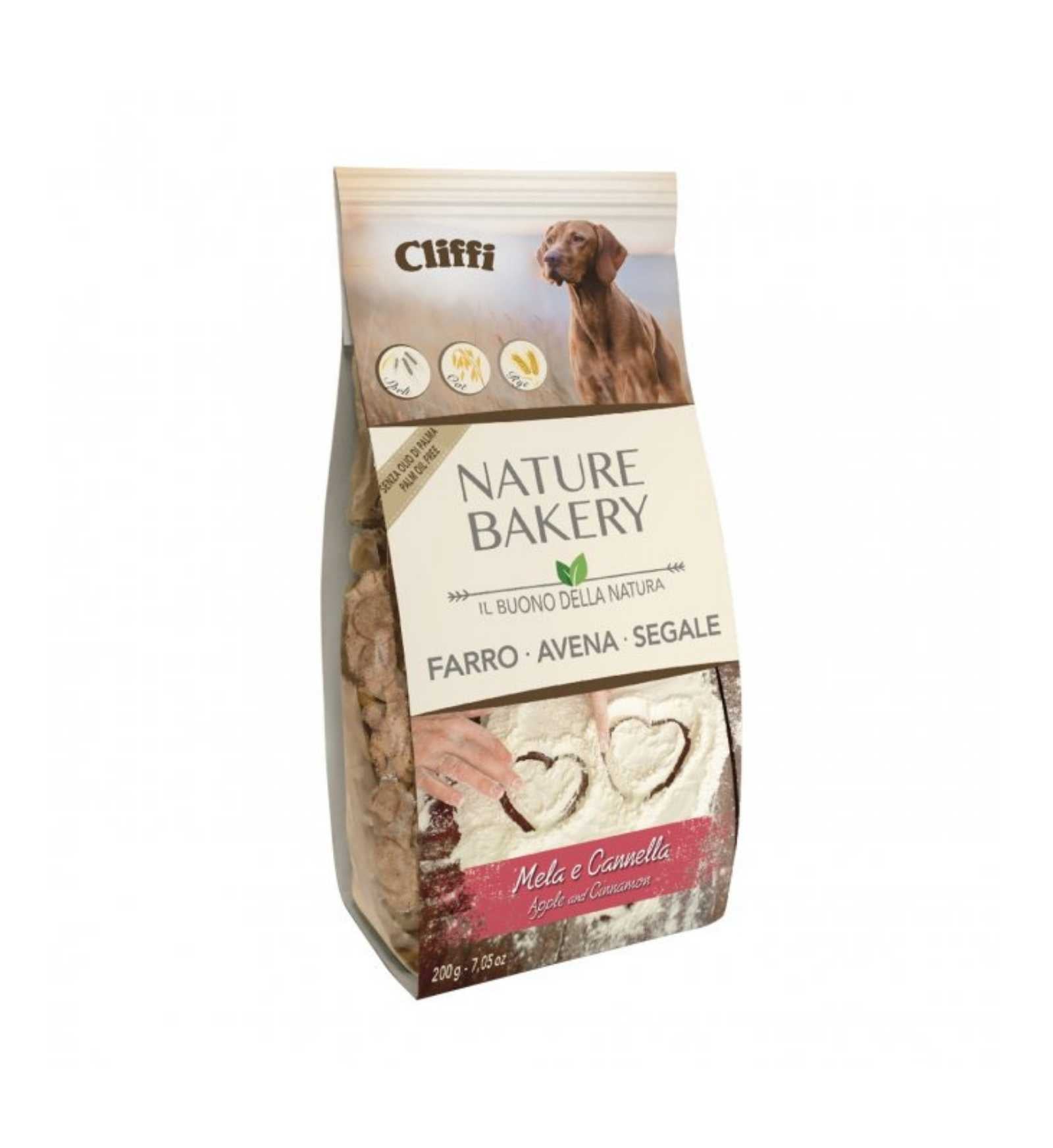 CLIFFI CANE SNACK NATURE BAKERY MELA E CANNELLA DA 200 GR