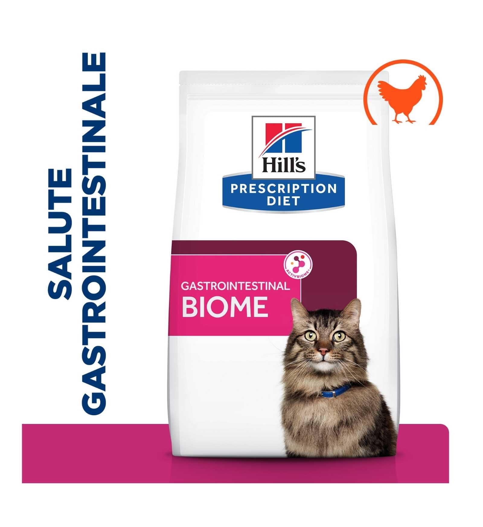 HILL'S PRESCRIPTION DIET GATTO GASTROINTESTINAL BIOME DIGESTIVE / FIBRE CARE AL POLLO