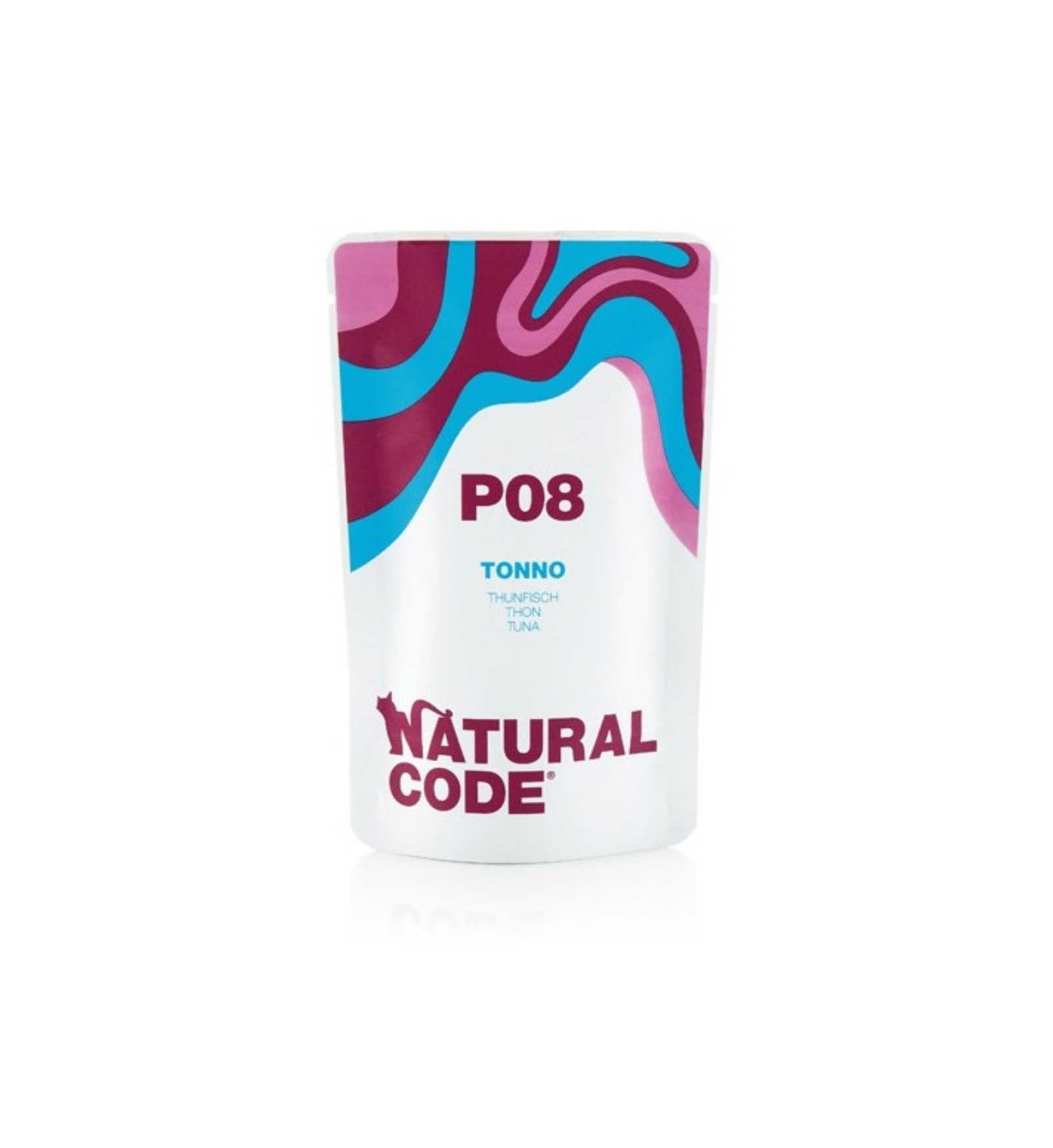NATURAL CODE GATTO P08 TONNO IN ACQUA DI COTTURA DA 70 GR IN BUSTA