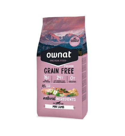 OWNAT CANE GRAIN FREE PRIME ADULT MINI AGNELLO