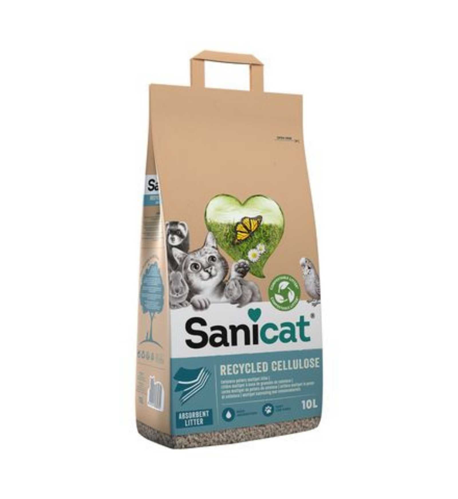 SANICAT LETTIERA GATTO CLEAN & GREEN CELLULOSA