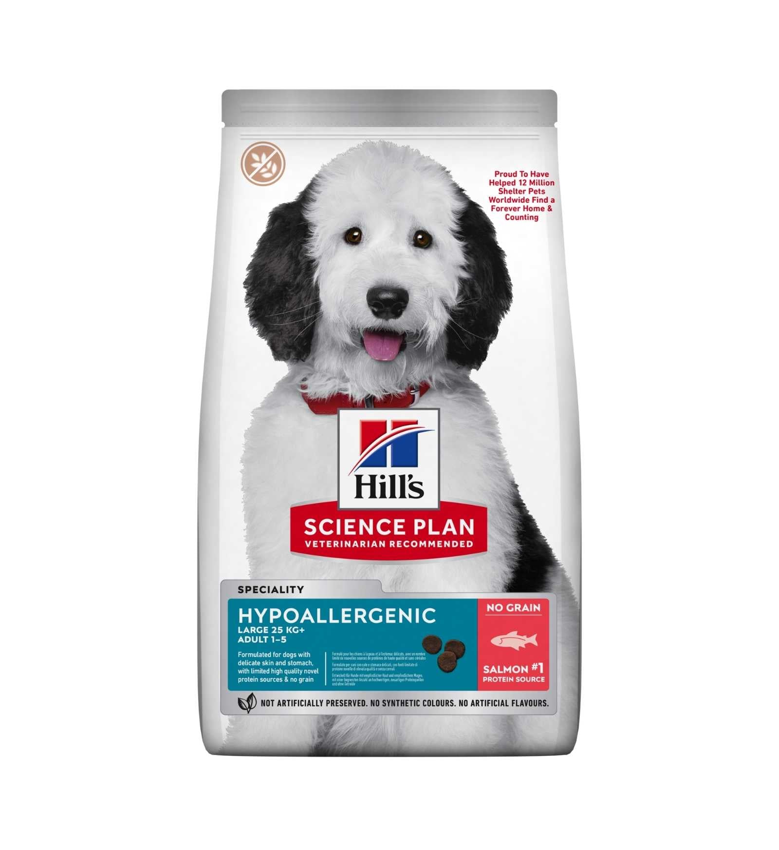 HILL'S  SCIENCE PLAN  CANE  HYPOALLERGENIC  ADULT  LARGE SALMONE 14KG