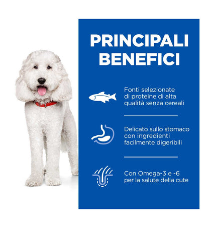 HILL'S  SCIENCE PLAN  CANE  HYPOALLERGENIC  ADULT  MEDIUM SALMONE