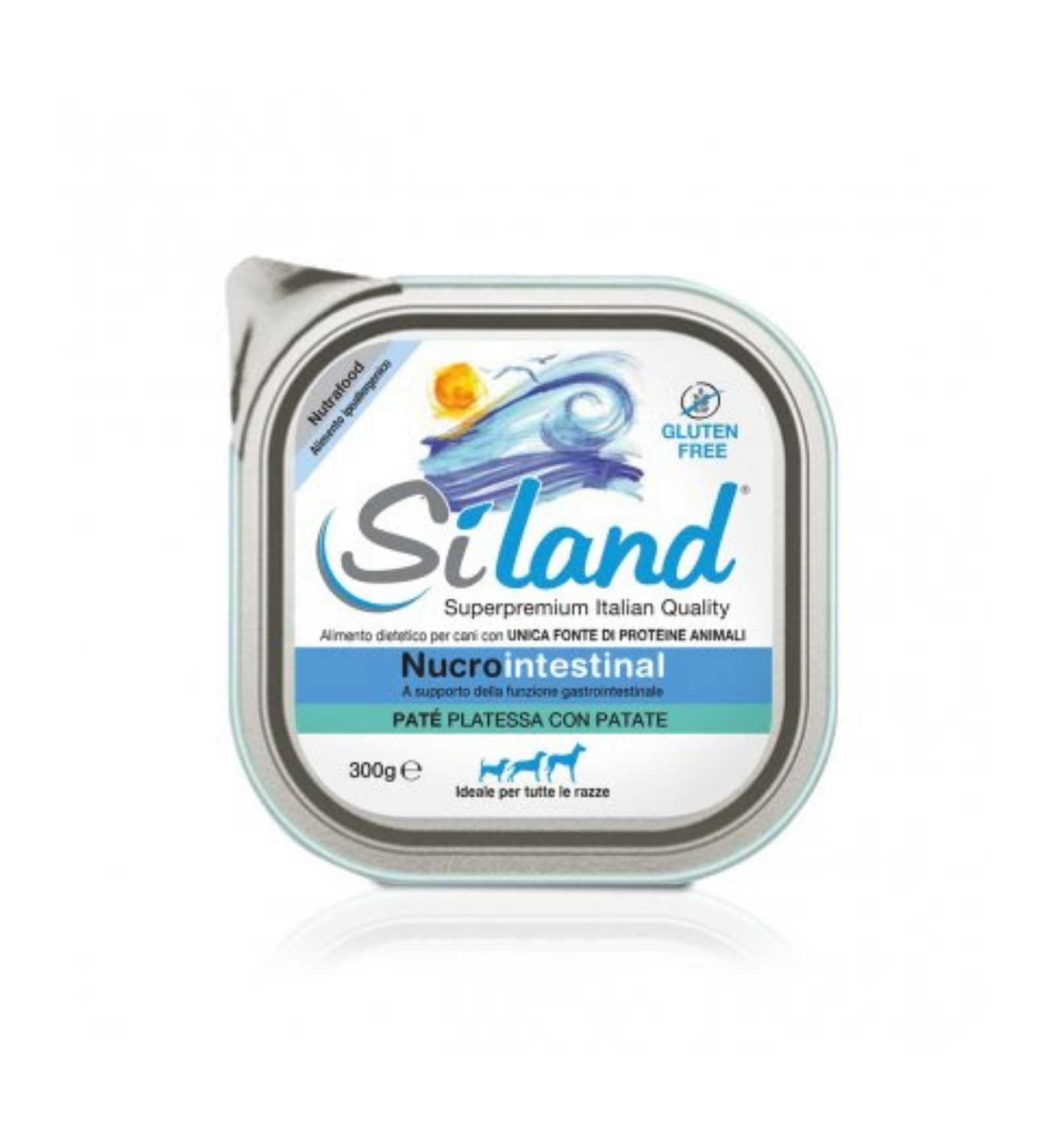 AURORA BIOFARMA SILAND CANE DIET NUCROINTESTINAL PATE' PLATESSA CON PATATE DA 300 GR IN VASCHETTA