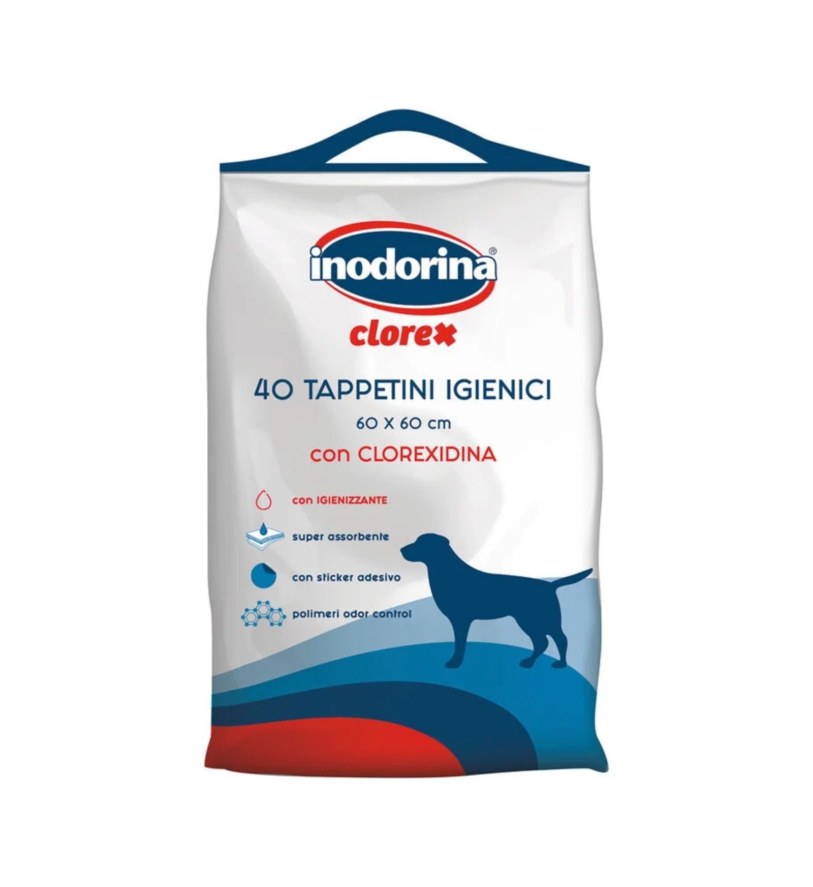 INODORINA TAPPETINI IGIENICI CON CLOREXIDINA 60 x 90 CM  DA 40 PEZZI