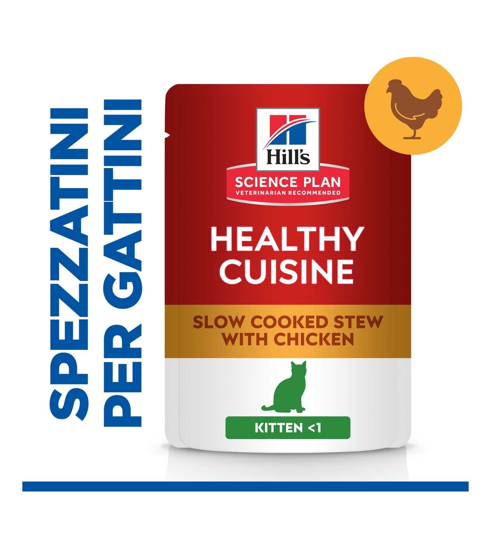 HILL'S SCIENCE PLAN GATTO KITTEN HEALTY CUISINE POLLO E VERDURE DA 80 GR IN BUSTA