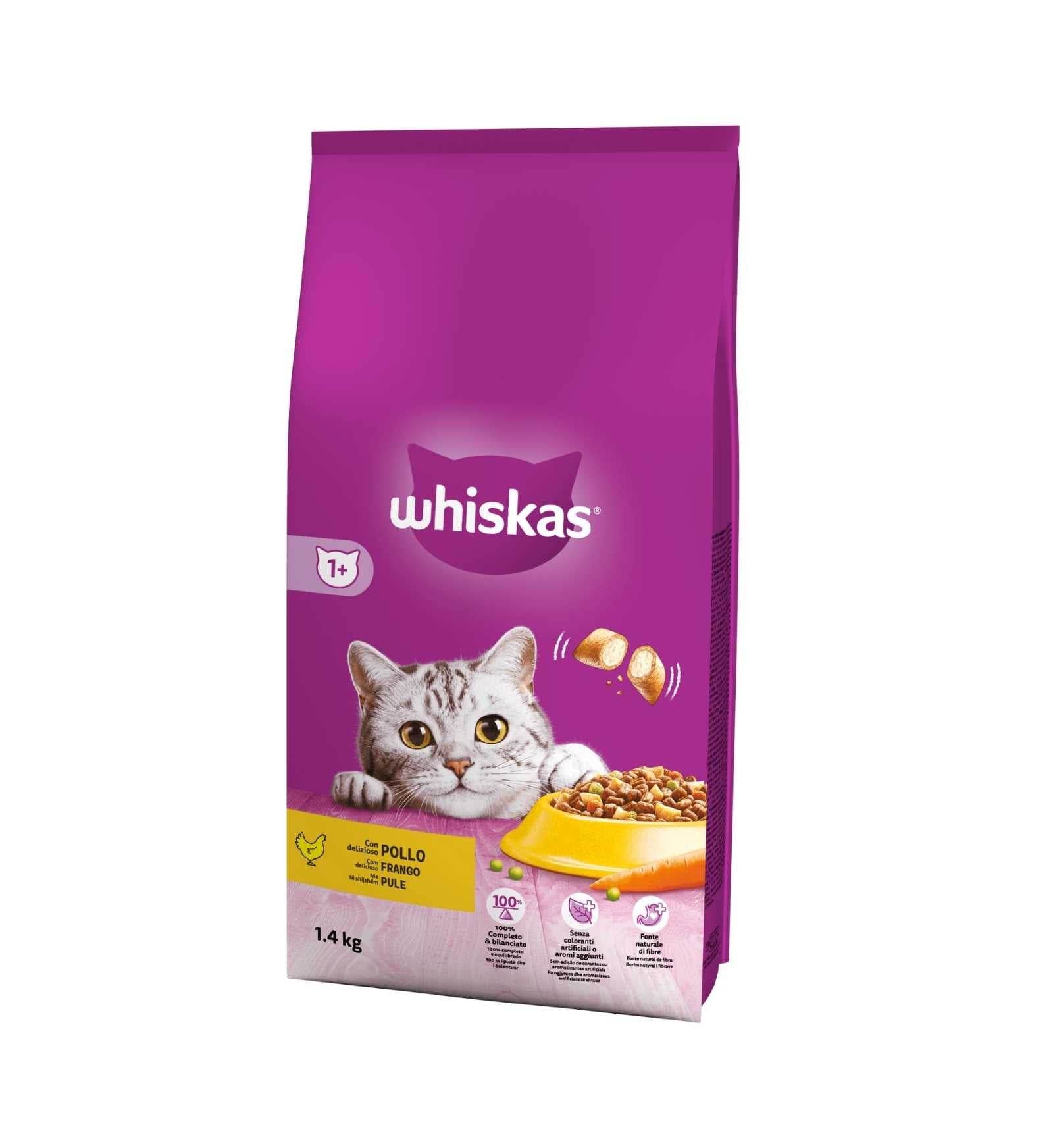 WHISKAS GATTO CROCCANTINI ADULT 1+ POLLO 1,4 KG