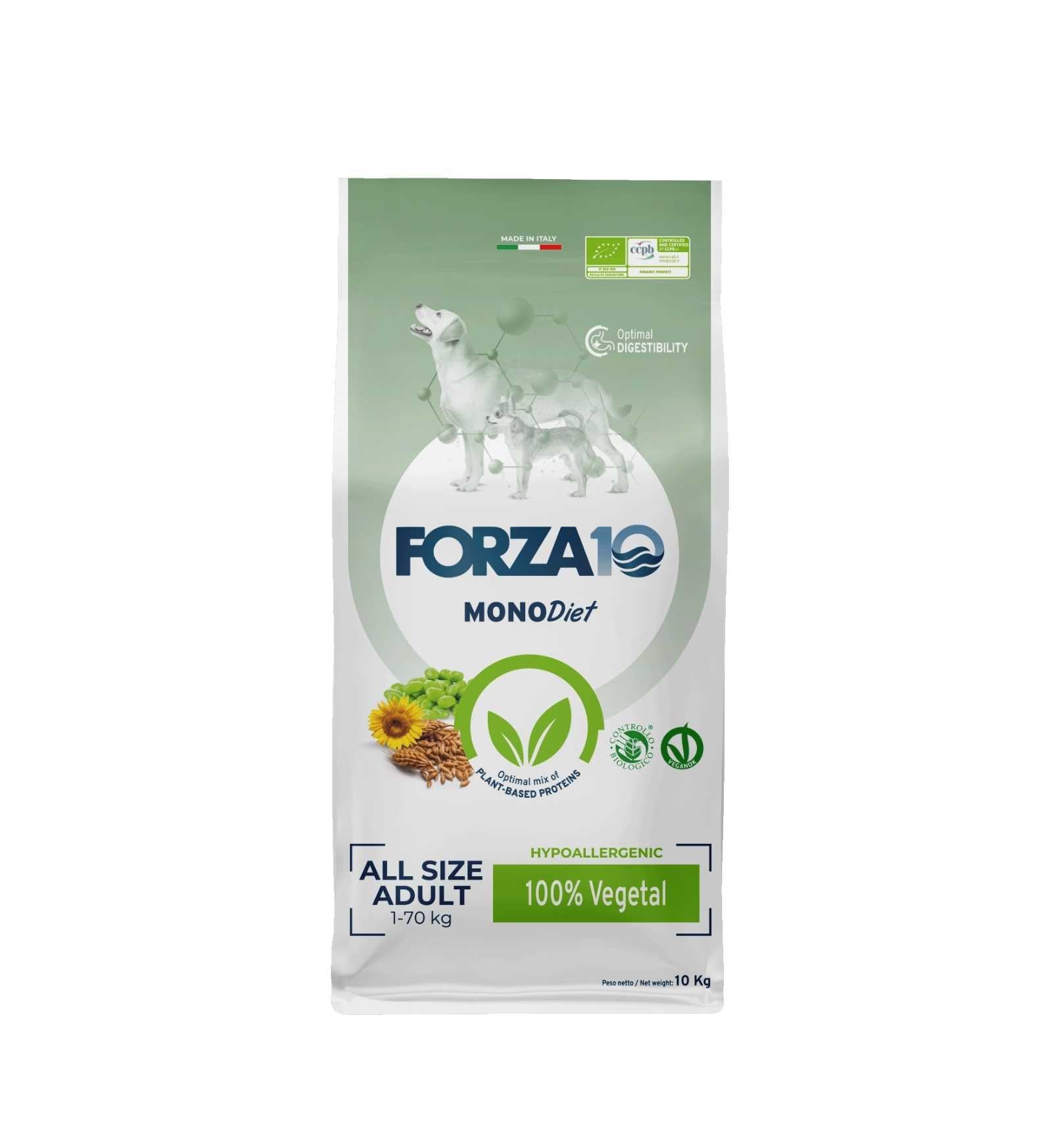 FORZA10 CANE BIO VEGETAL ALL BREED CON ALGHE DA 10 KG