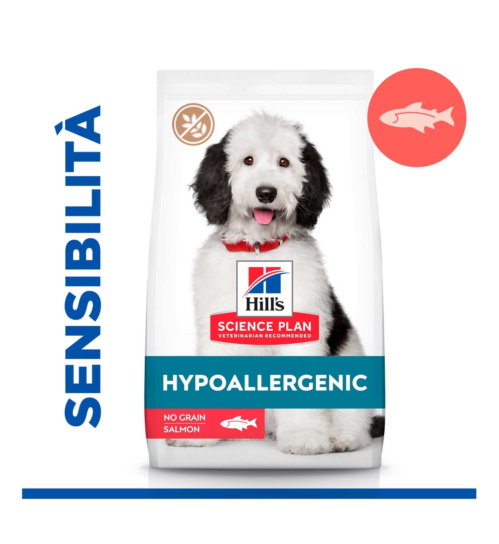 HILL'S  SCIENCE PLAN  CANE  HYPOALLERGENIC  ADULT  LARGE SALMONE 14KG