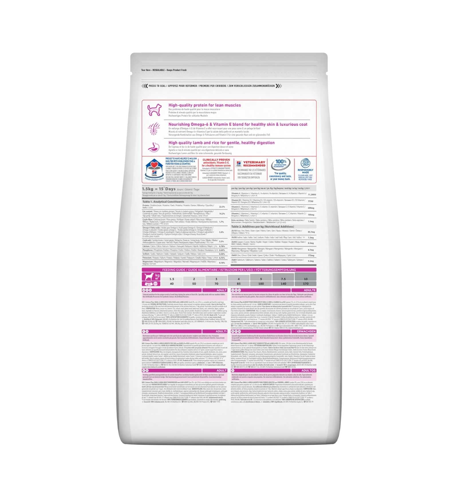 HILL'S SCIENCE PLAN CANE ADULT MINI ALL' AGNELLO E RISO