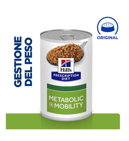 HILL'S  PRESCRIPTION DIET CANE  WEIGHT J/D METABOLIC + MOBILITY DA 370 G IN LATTINA