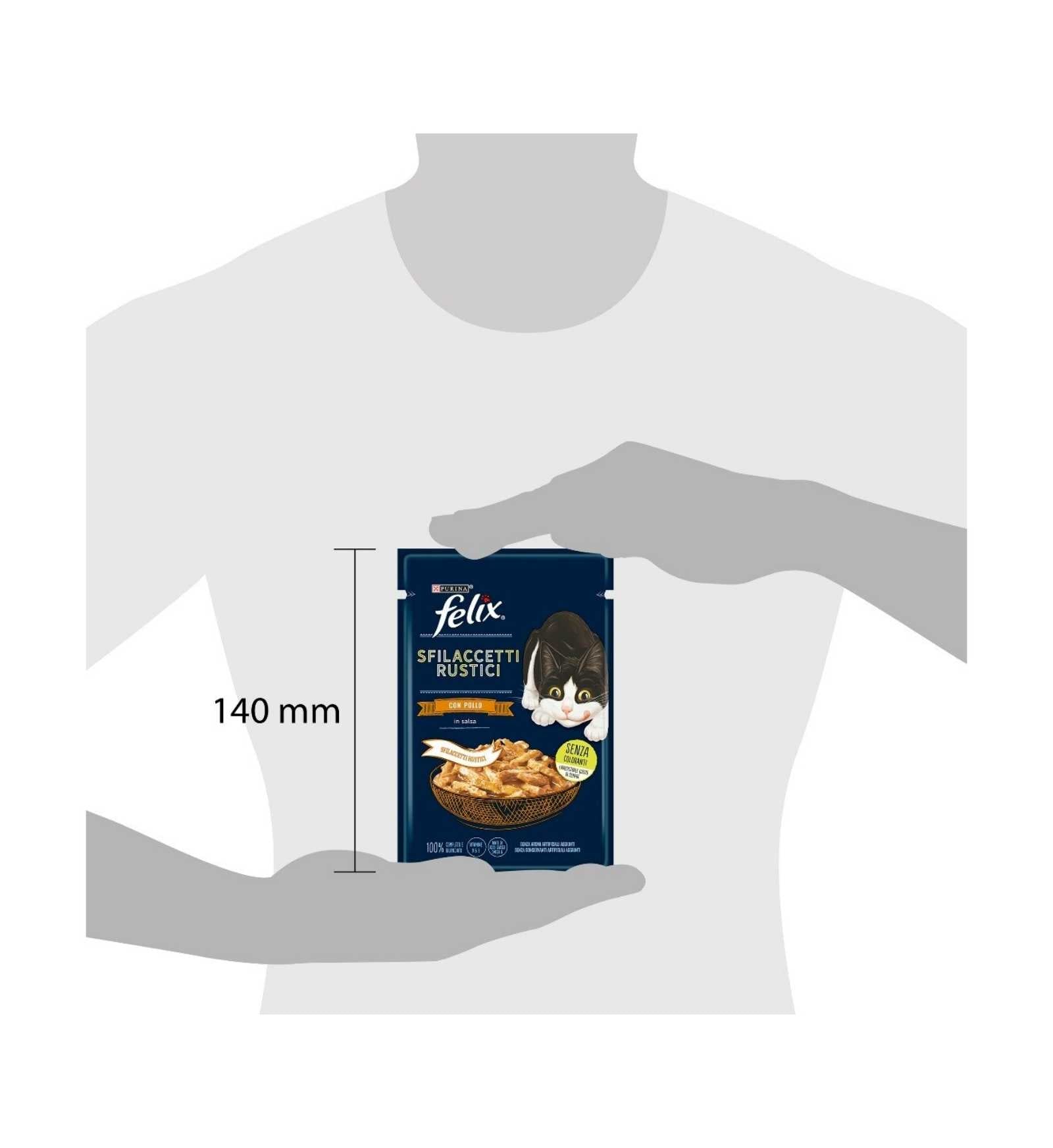 PURINA GATTO FELIX SFILACCETTI RUSTICI IN SALSA CON POLLO DA 80 GR IN BUSTINA
