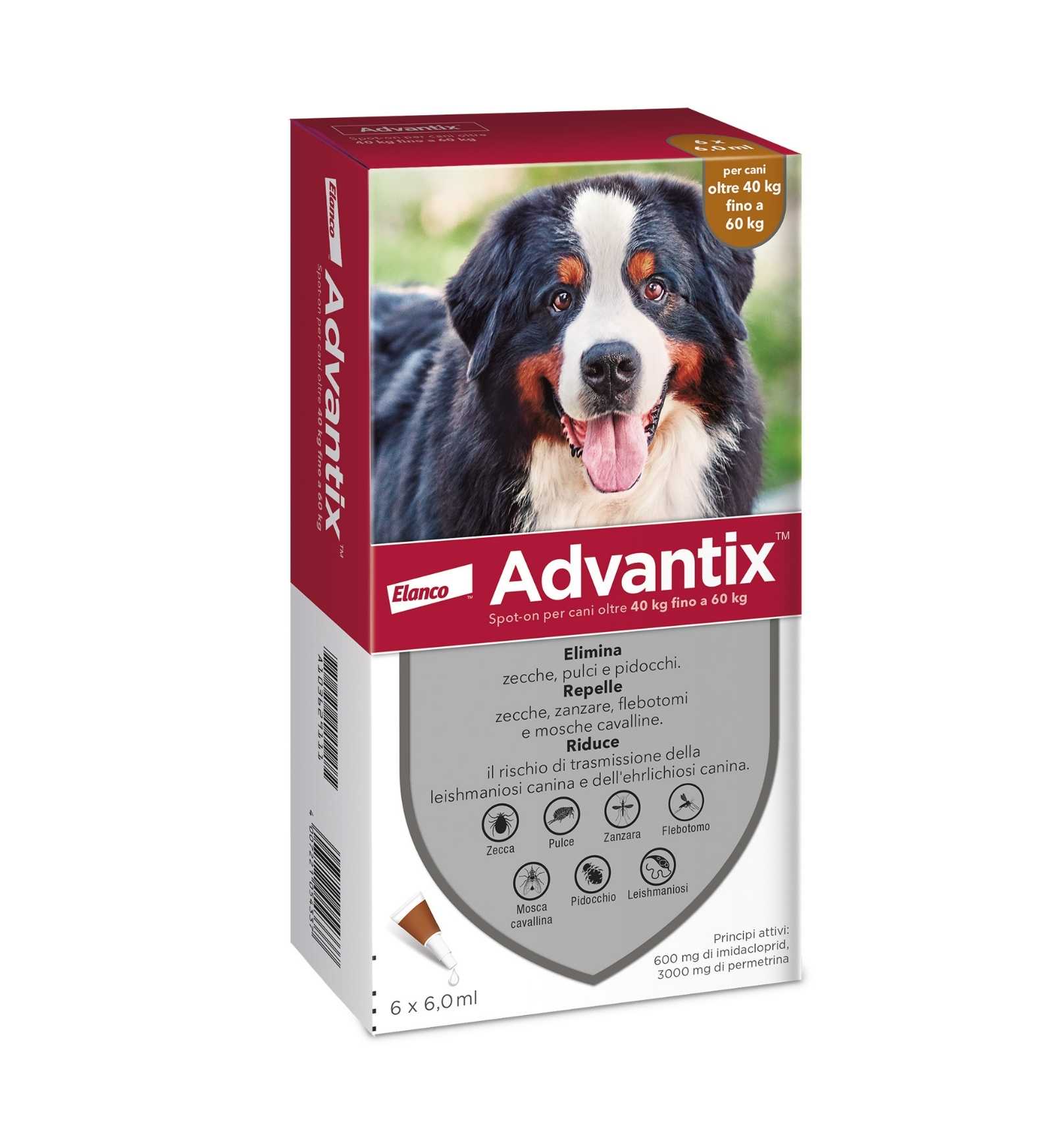 ELANCO ANTIPARASSITARIO ADVANTIX SPOT-ON CANI DA 40 A 60 KG