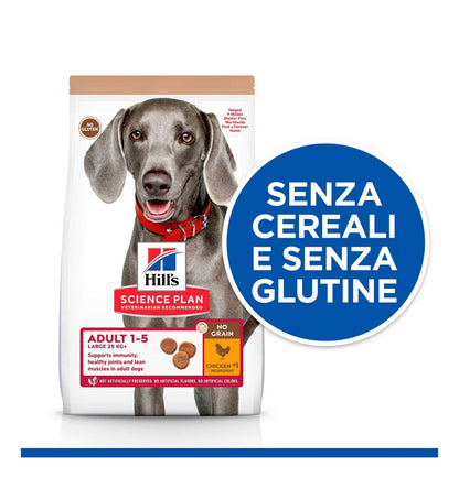 HILL'S SCIENCE PLAN CANE ADULT LARGE BREED NO GRAIN AL POLLO DA 12 KG