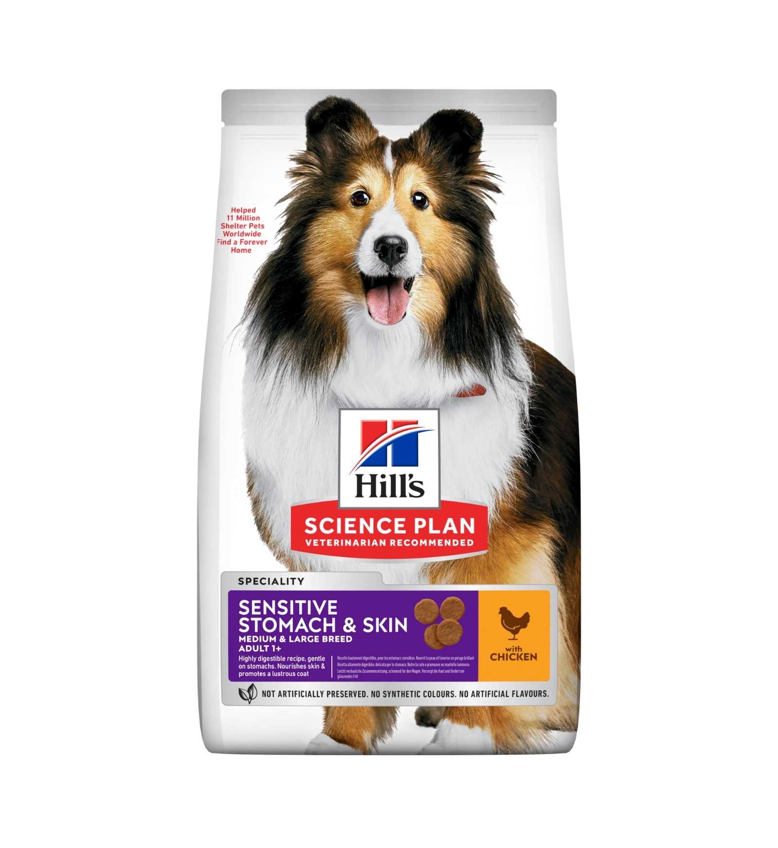 HILL'S SCIENCE PLAN CANE ADULT MEDIUM SENSITIVE STOMACH & SKIN DA 2,5 KG